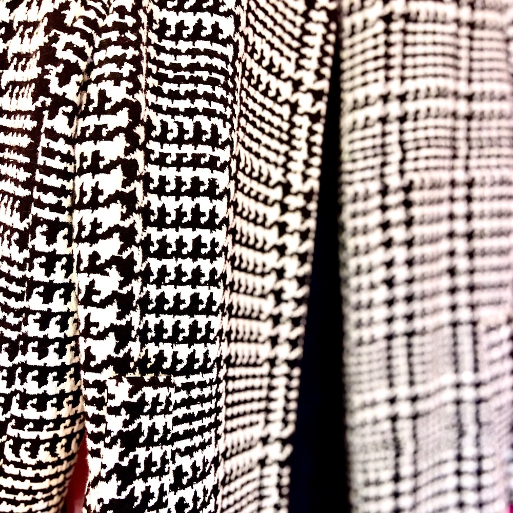 Y2K Vintage Carolina Belle Houndstooth Trenchcoat Shoulderpads Women’s Large - Picture 4 of 5